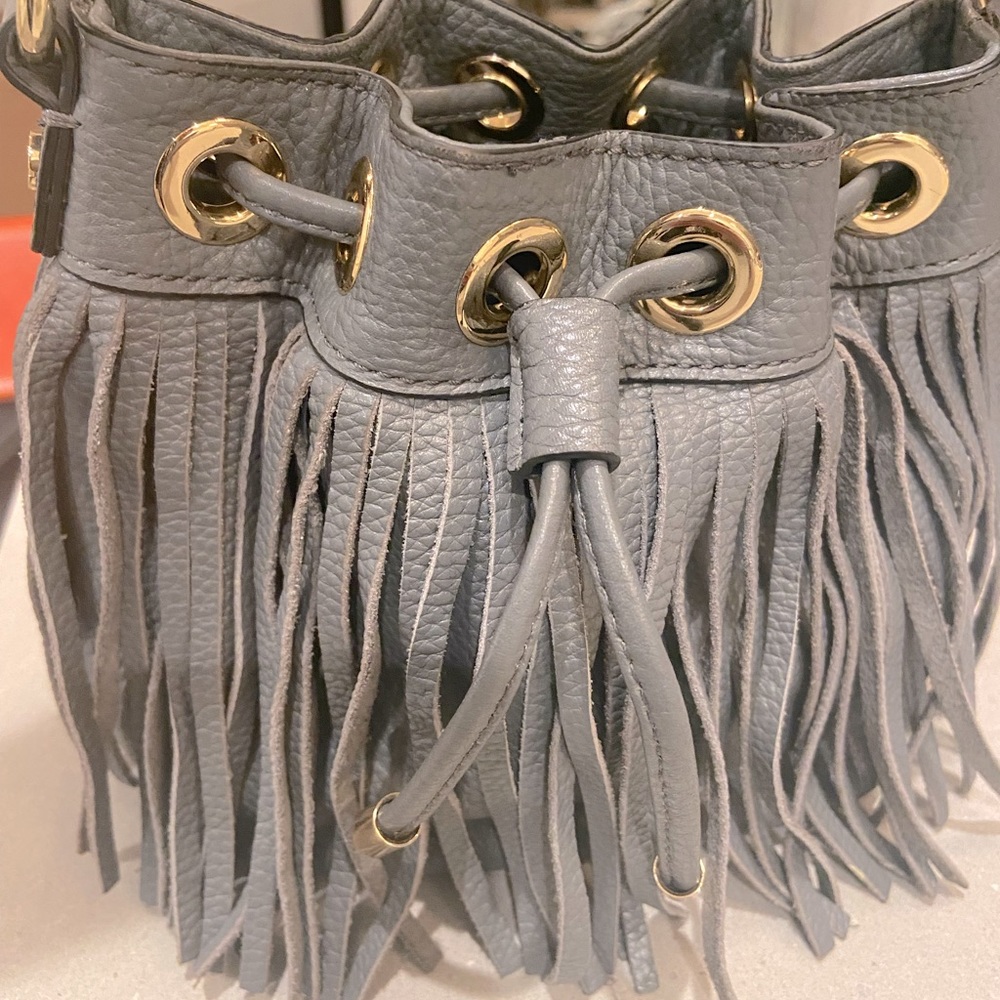 MILLY MINI FRINGE TOTE BAG! Great to dress up or dress down with any outfit.